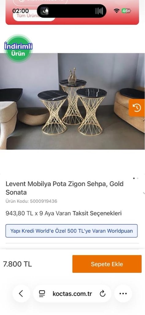 İmalattan Halka: Lüks Pota Hasır Zigon Sehpa - En Uygun Fiyat - 2