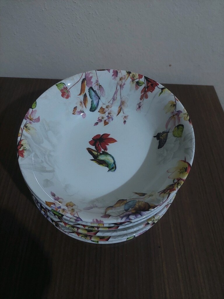 sıfır 6 büyük boy yemek tabağı 6 adet kase - 14