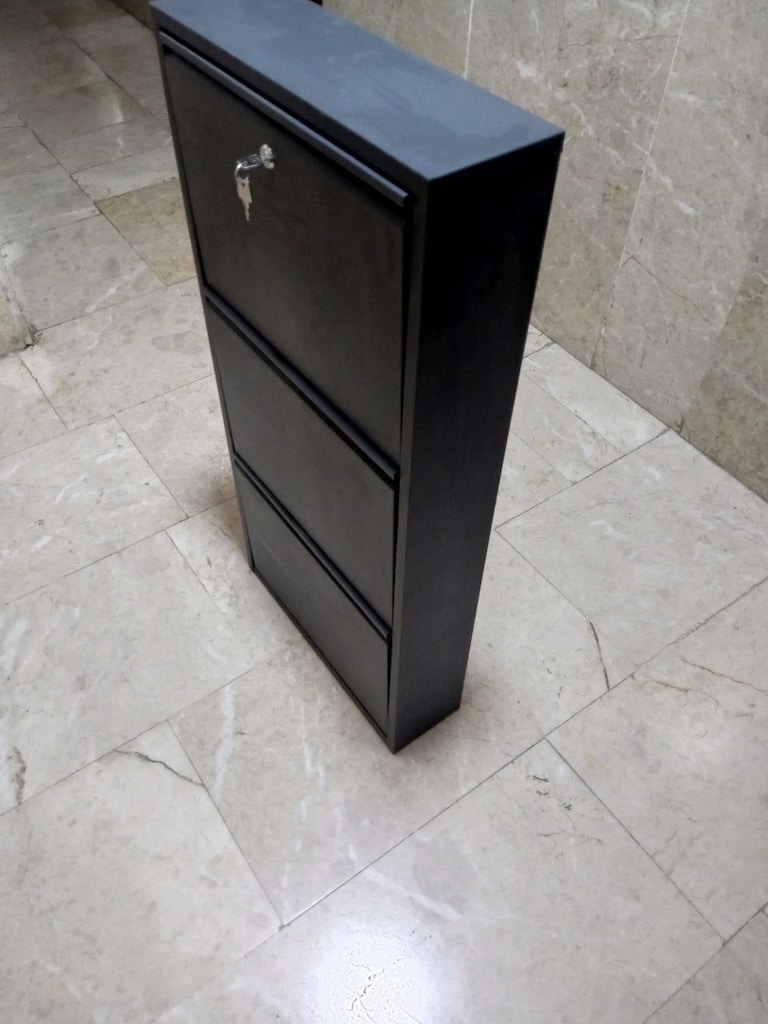 3 raflı kilitli metal ayakkabılık - 5