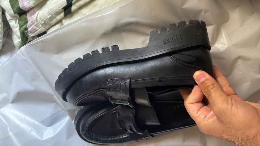 Guess Orijinal Siyah Deri Erkek Loafer - 2