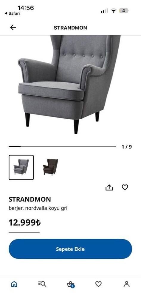 ikea strandmon tekli koltuk - 4