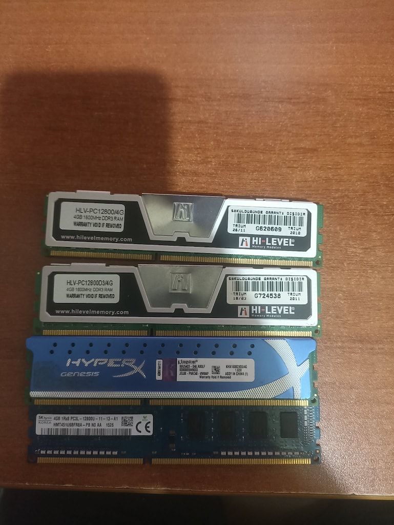 DDR3 4GB x4 Adet Toplam 16GB Soğutuculu Ramler - 2