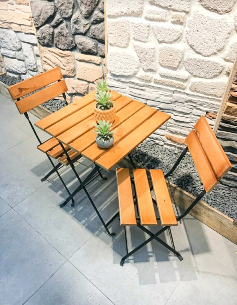 Bistro Katlanır Masa Sandalye - 4