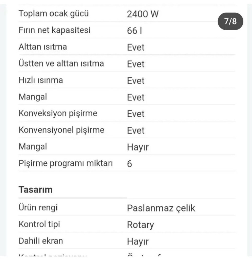 Arçelik Ankastra fırın - 4