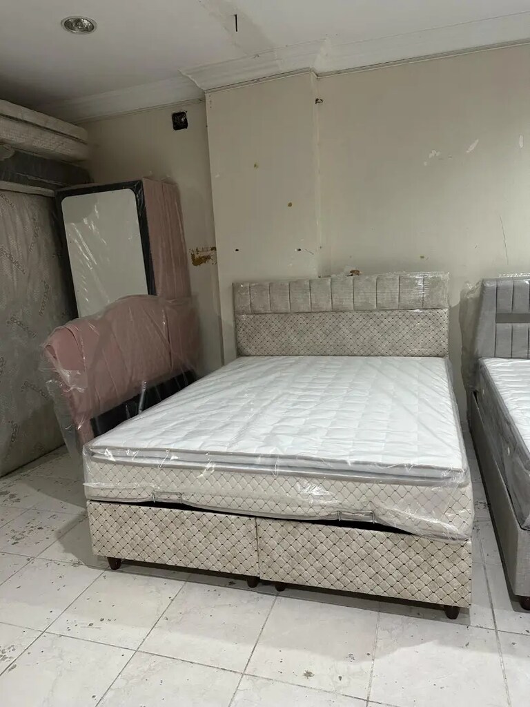 Çift kişilik yatak baza başlık sıfır ürün ambalajında - 3