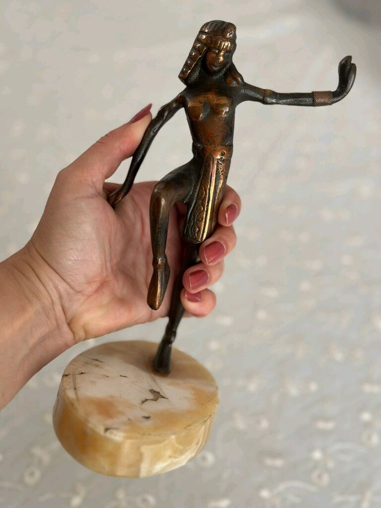 ANTİKA, BRONZ "DANCİNG CLEOPATRA" BİBLO - 9