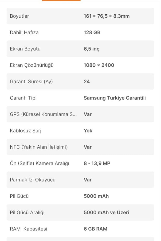 SAMSUNG A25 - 128 GB / 4 AY DAHA GARANTİLİ - 9