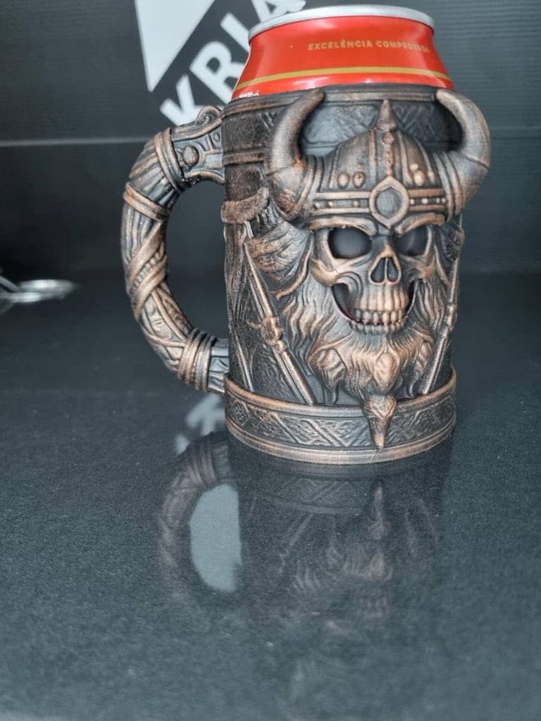 3D Baskı Viking Kuru Kafa Bardak / Kutu – 10 cm – Dekoratif Tasarım - 4
