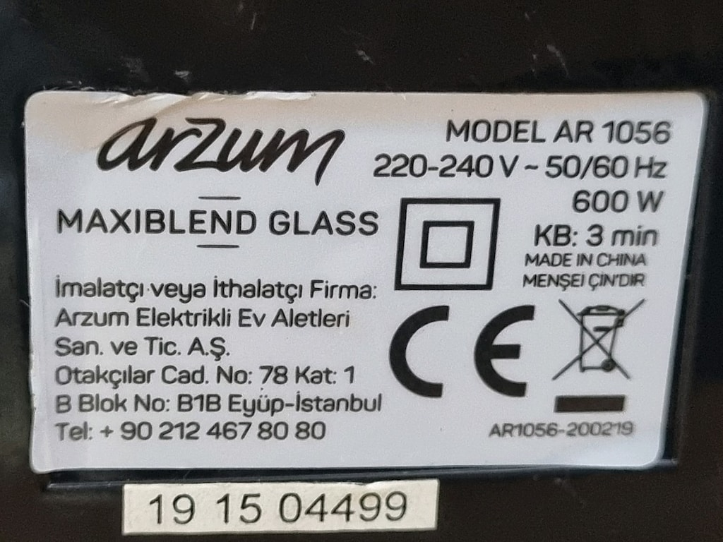 Arzum {Maxiblend Çelik Glass Sürahi Blender} - 6