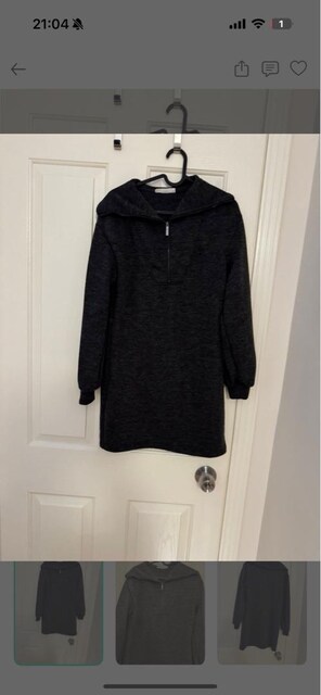Mango Füme Fermuarlı Sweatshirt Elbise