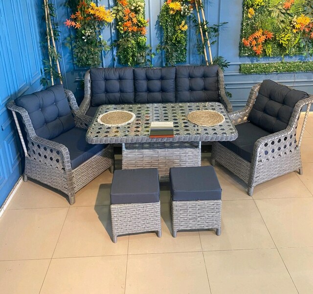Rattan bahçe balkon mobilya oturmagrubu Rattan takımı sıfır imalattan