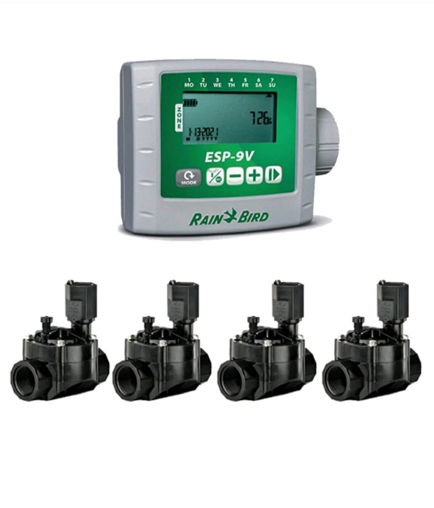 Rainbird pilli kontrol ünitesi ve istasyonlari