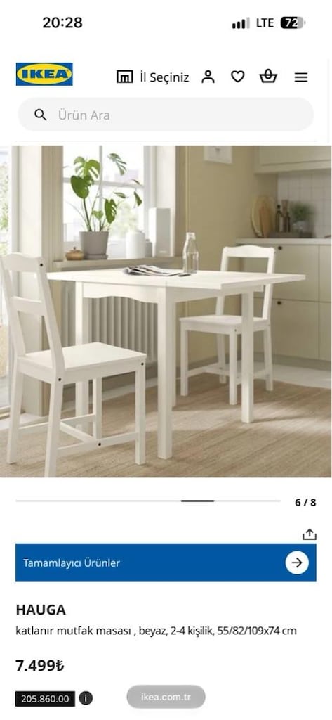 ikea hauga katlanır mutfak masası MDF - 4