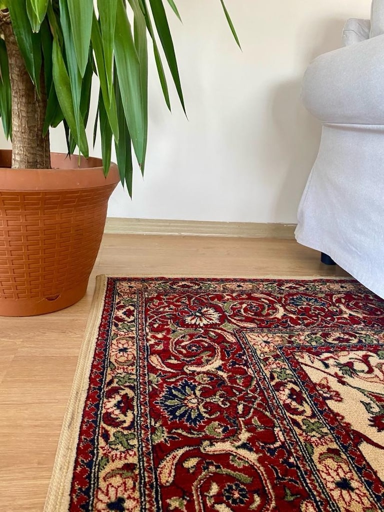 Antika Yün Kiremit Bej rengi Vintage 12 metre kare 4x3 metre Halı - 2