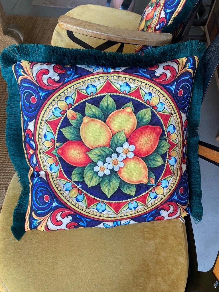 LİMON DETAYLI KIRLENT YASTIK KILIFI - 3