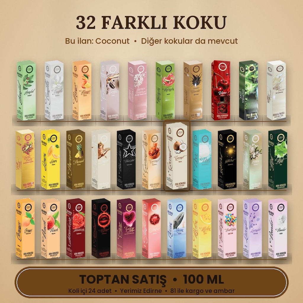 ÇİDO MİRİS COCONUT ODA KOKUSU 100ML 32+ ÇEŞİT - 3