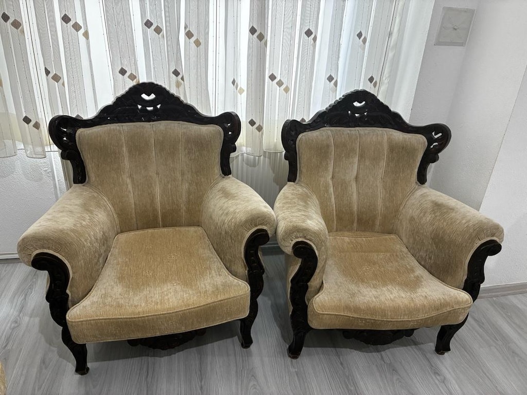 Antika el oyması koltuk takımı - 3