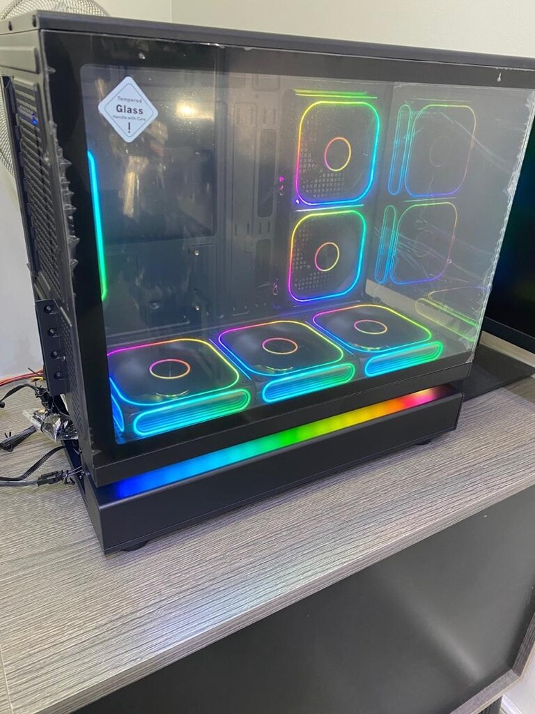 Zoko Siyah 6x12cm ARGB Fanlı M-ATX Gaming Akvaryum Kasa - 3