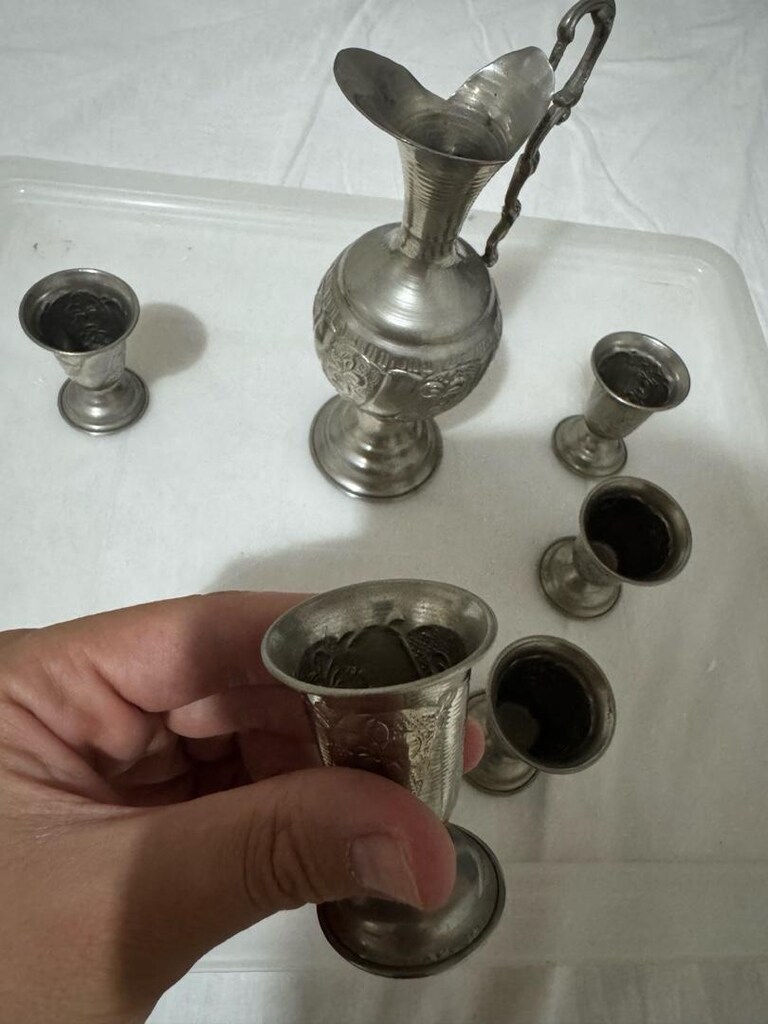 Vintage Gümüş Kaplama İkram Takımı (7 Parça) - 6