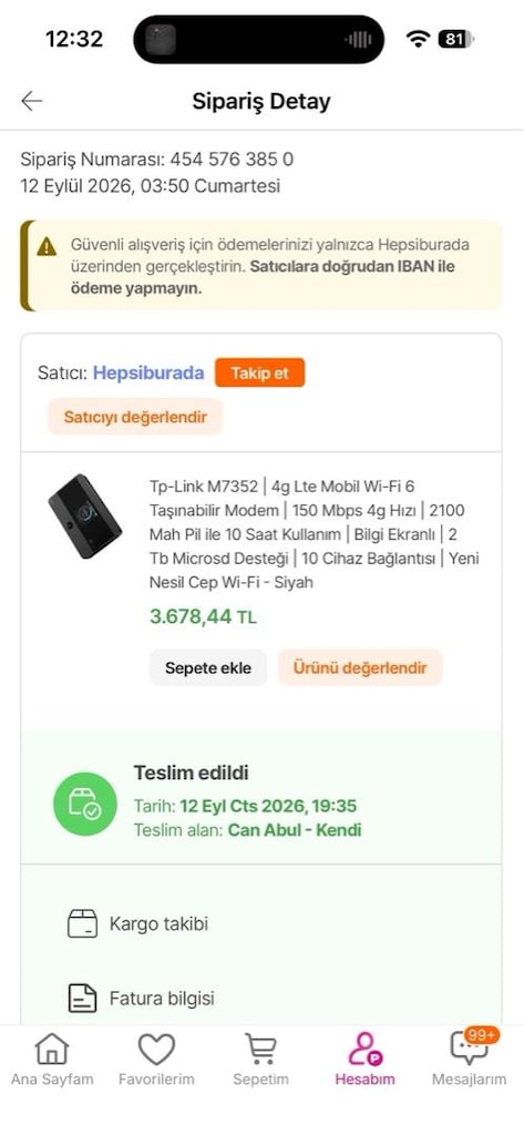 tp link M7352 wirles hotspot cihazı - 5
