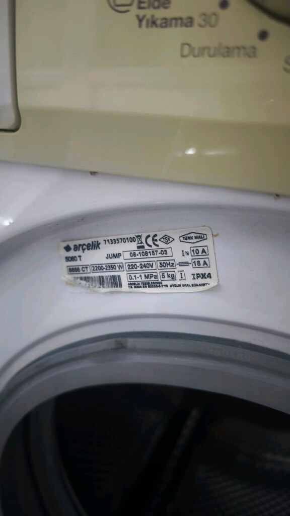 Arçelik Çamaşir Makinası 4500 Tl Çalişir Durumda - 4