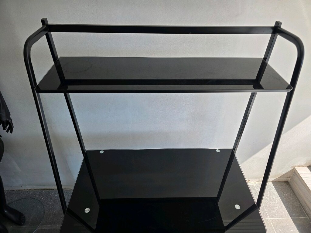 Metal camlı raf - 4