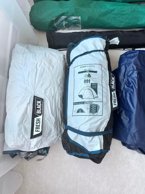 decatlon 3 kişilik QUECHUA , fresh black çadır