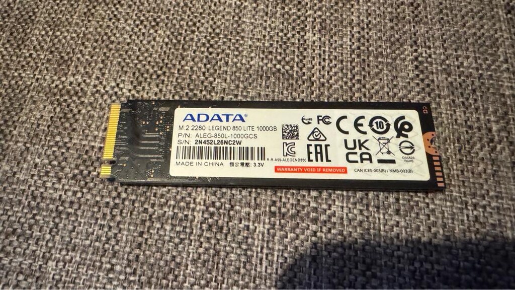 Adata Legend 850 Lite 1 TB M.2 2280 PCle Gen 4.0x4 M.2 NVMe SSD - 2