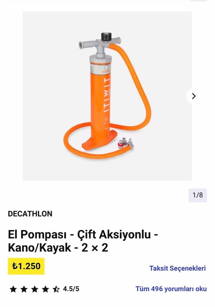 Decatlon 3 kişilik Kano İtwit çok temiz kullanılan kanomuz