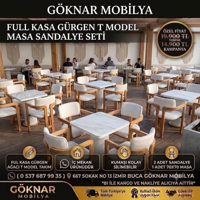 KAFE RESTORANLAR İÇİN MASA SANDALYE SETİ