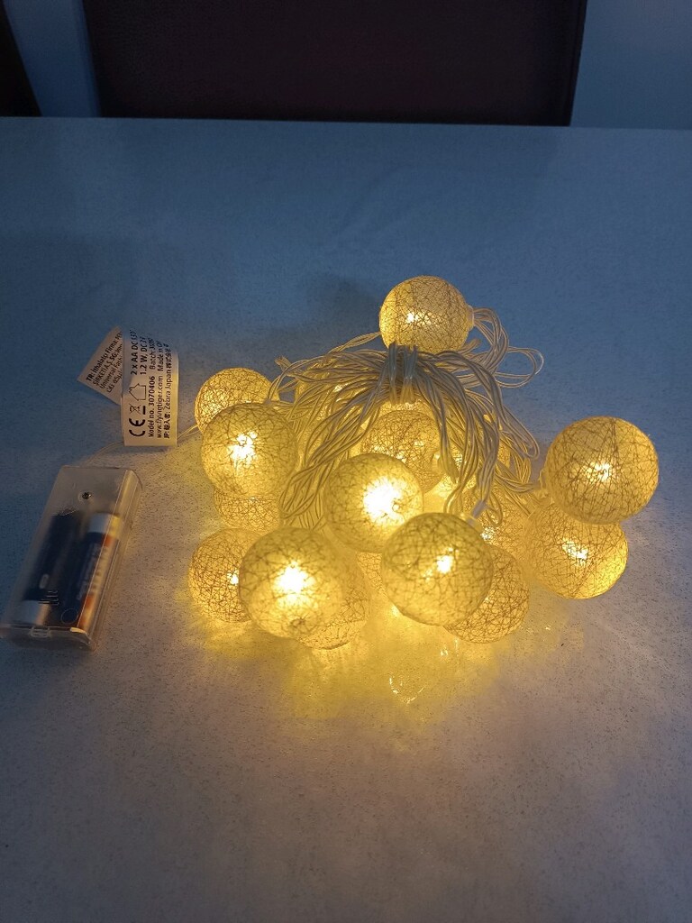 Sıcak Sarı Işıklı Tül Toplu LED Dekoratif Işık - 3