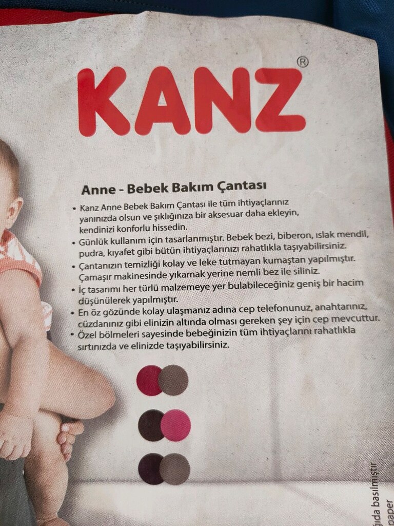 ANNE BEBEK BAKIM ÇANTASI SIFIR ÜRÜN - 7