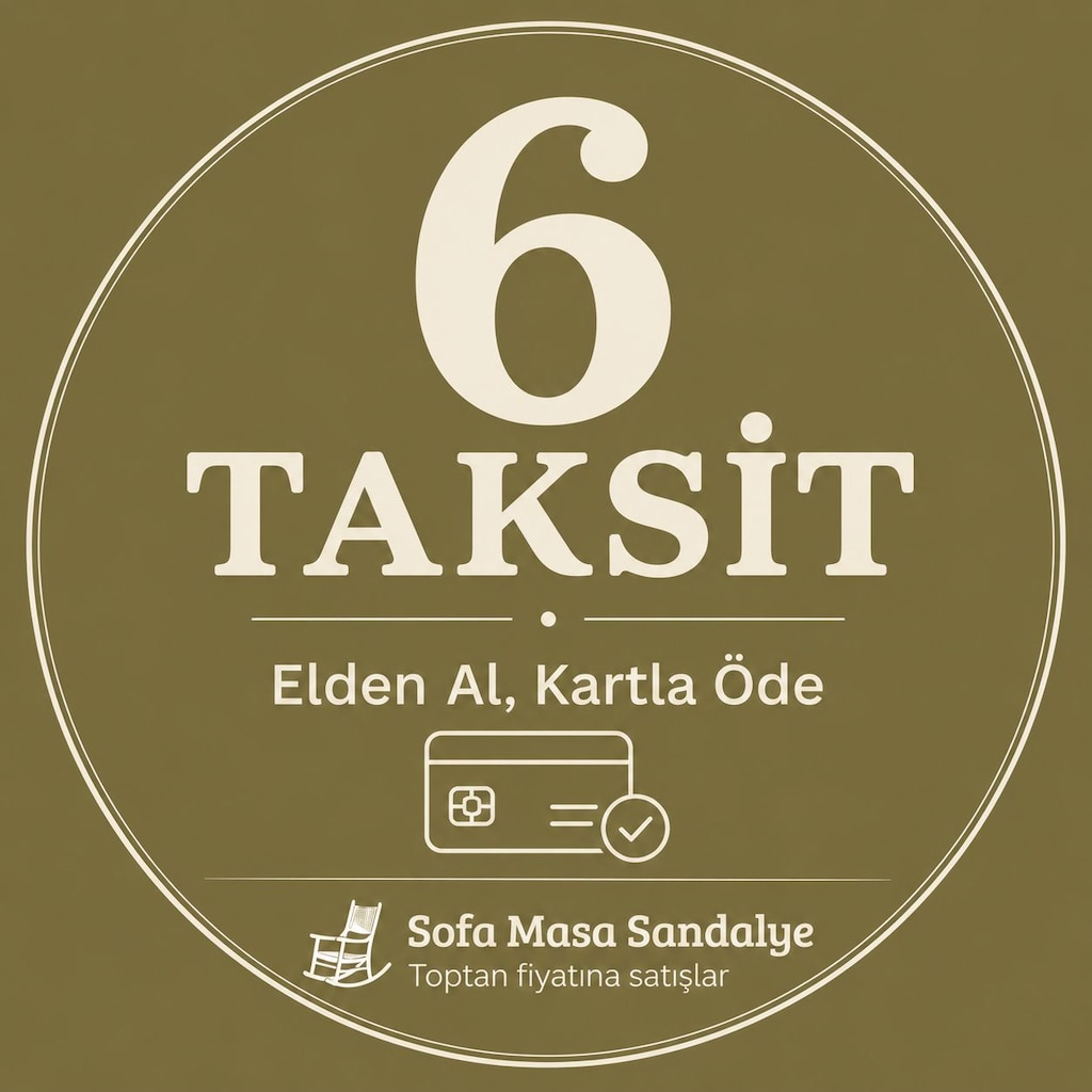 100 cm Traverten Masa Takımı – 4 Gazel Sandalye - 8