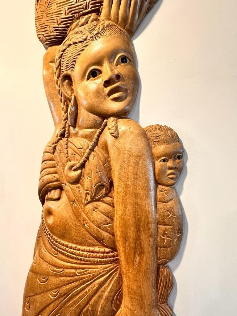 tayland el oyma teak ağacı duvar panosu - 5