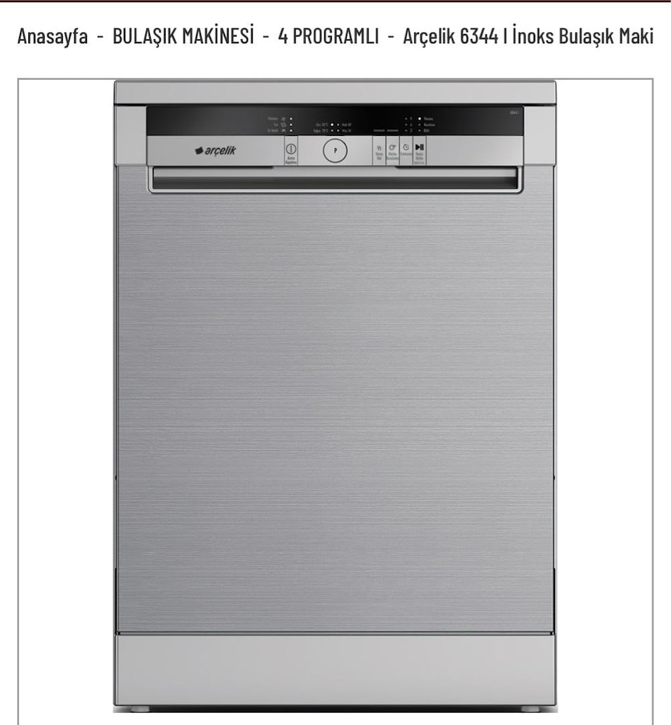 ARÇELİK 6344 INOX BULAŞIK MAKİNESİ - 3