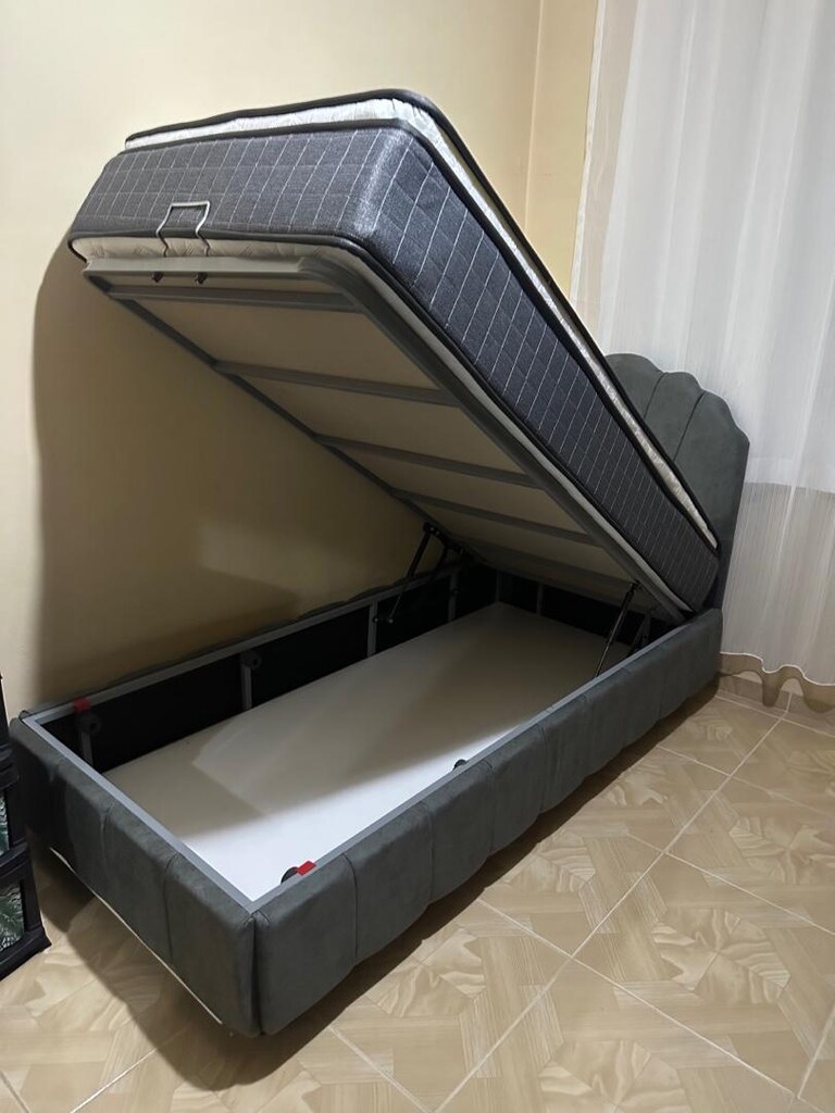 ultra lüks tek kişilik baza başlık petli yatak sıfır ürün ambalıjında - 4