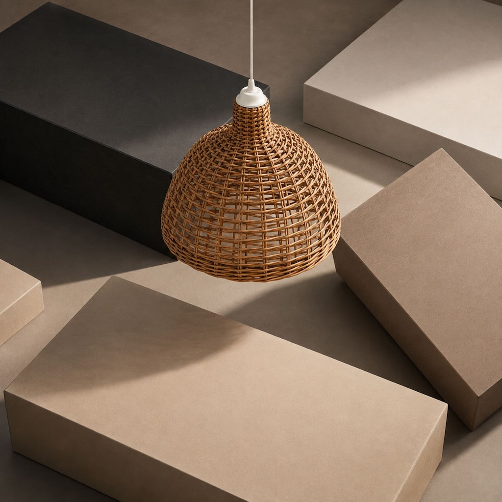 SHINE Rattan Avize 40 cm – Sıfır - 3