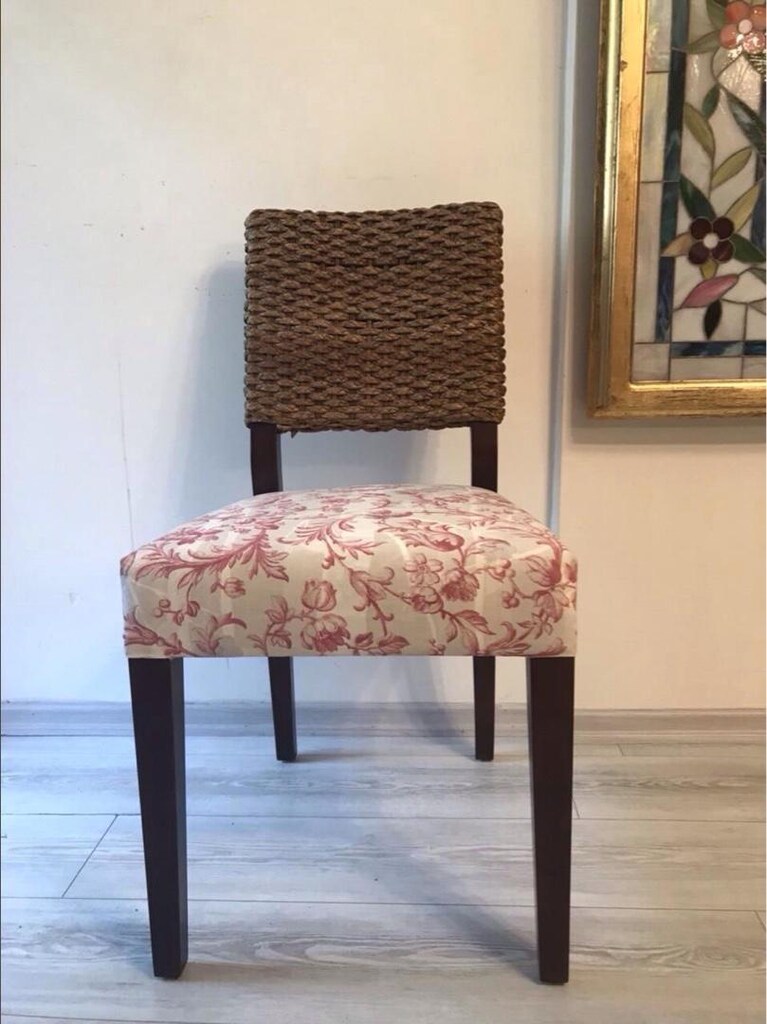 Beymen Home Laura Ashley Döşemeli Doğal Rattan Masa Sandalye - 11