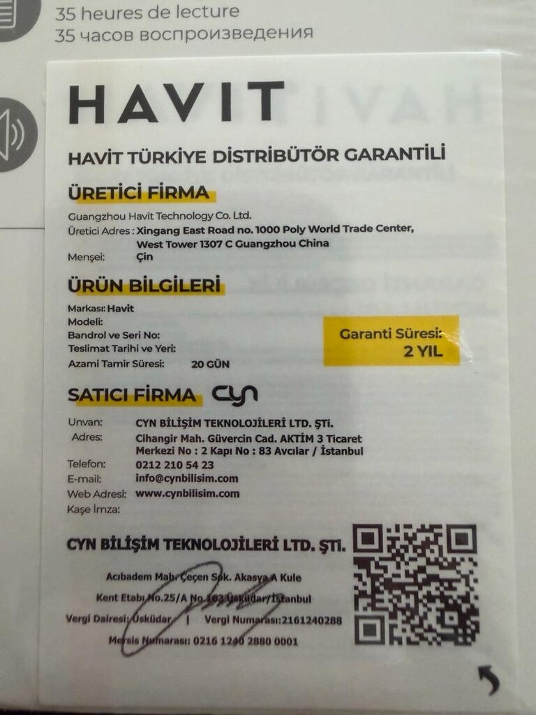 HAVIT H602BT WIRELESS KULAKLIK - 4