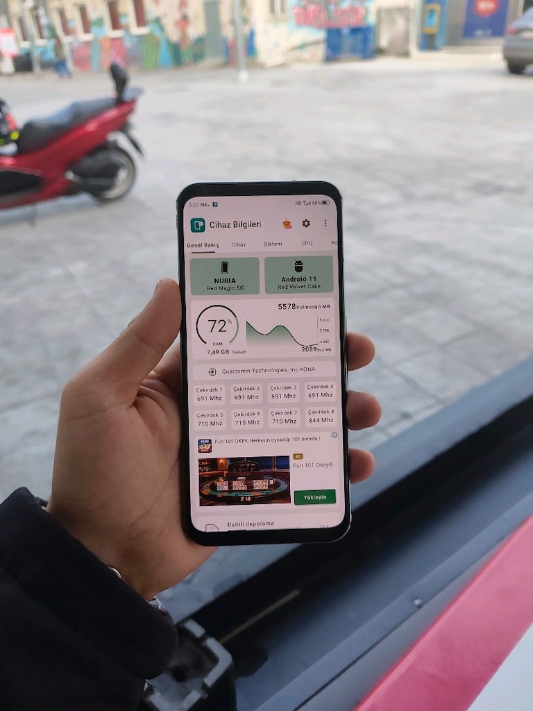 redmagic 5s pro kendinden sogutuculu fan var Türkiye cihazı - 8