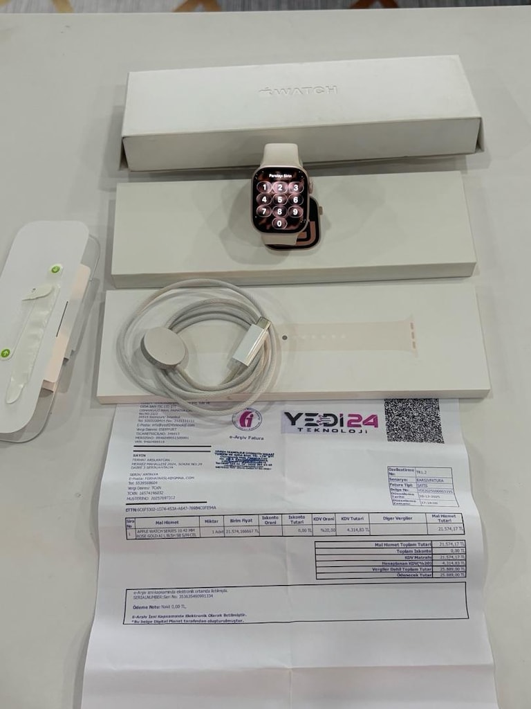 Apple Watch Series 10 42 mm Rose Gold GPS Sıfır Ayarında Faturalı - 3