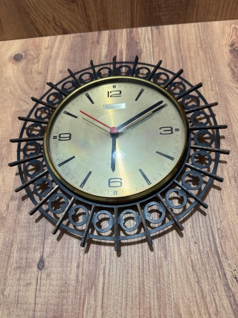 Vintage Richter Electric Germany Duvar Saati – Mid Century Tasarım - 2