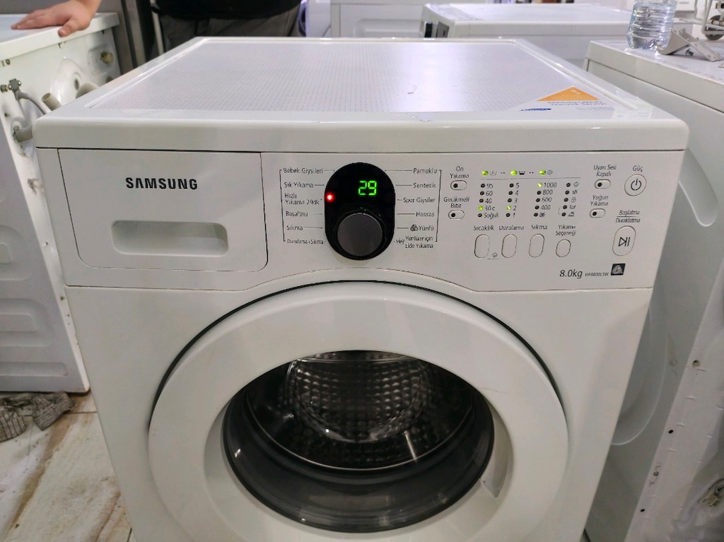Samsung 8 kg 1000 devir çok temiz çamaşır makinesi - 5