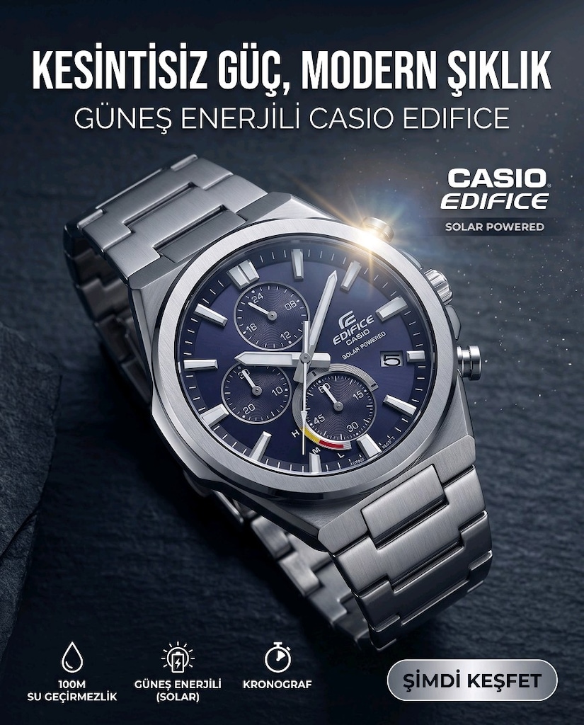 Casio Edifice EQS-950D-1AVUDF Güneş Enerjili (Solar) Erkek Kol Saati
