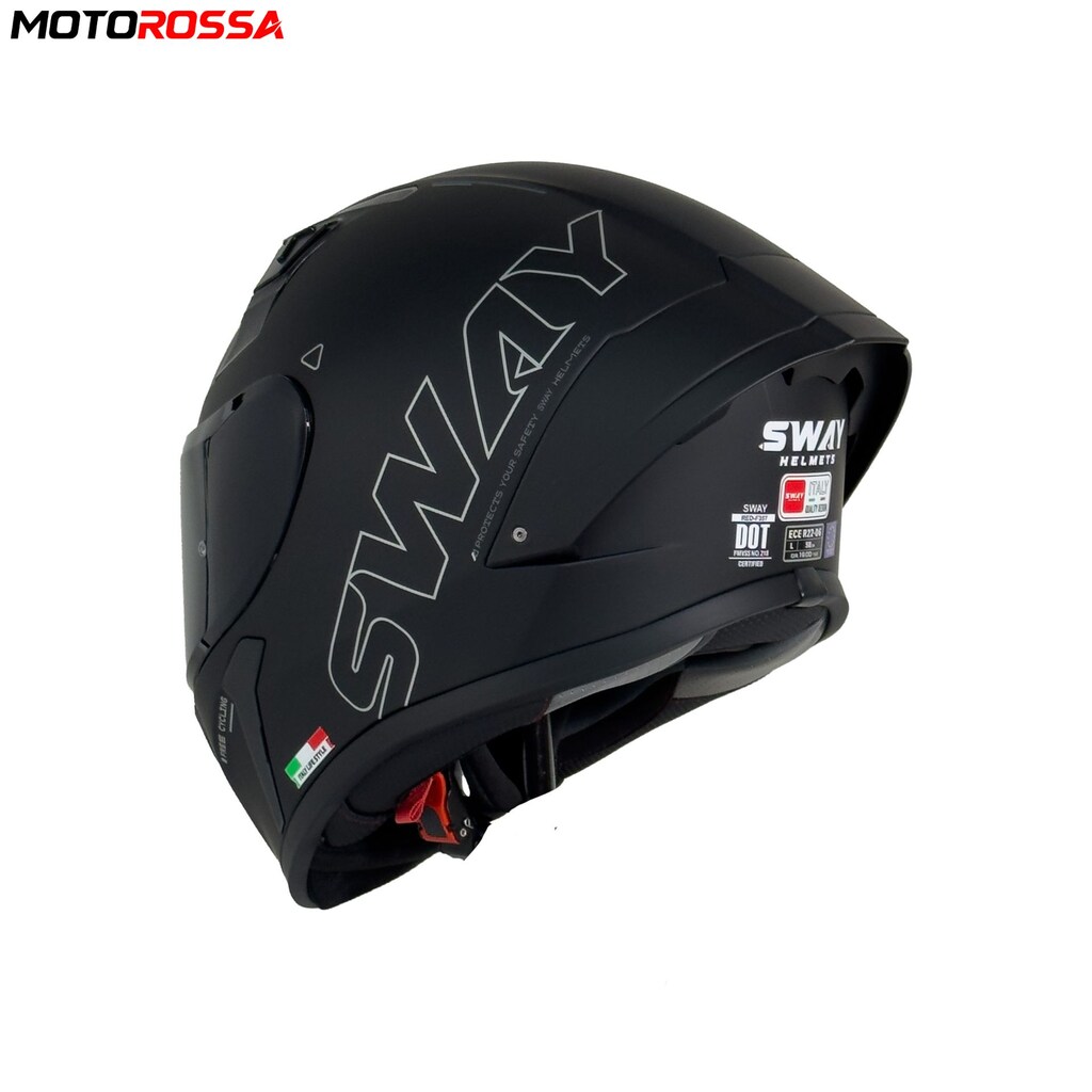 SWAY F357 Kask Mat Siyah Kapalı Motosiklet Kaskı | MOTOROSSA - 3