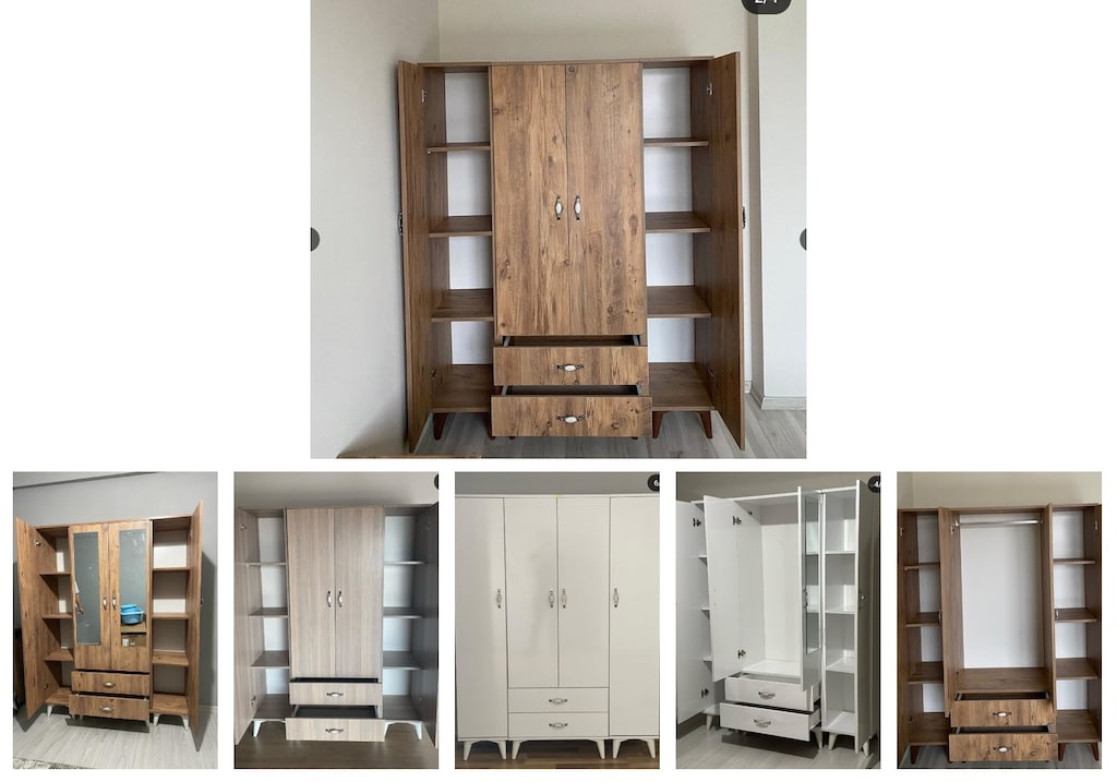 4 kapaklı elbise dolabı xlumofhnbu - 6