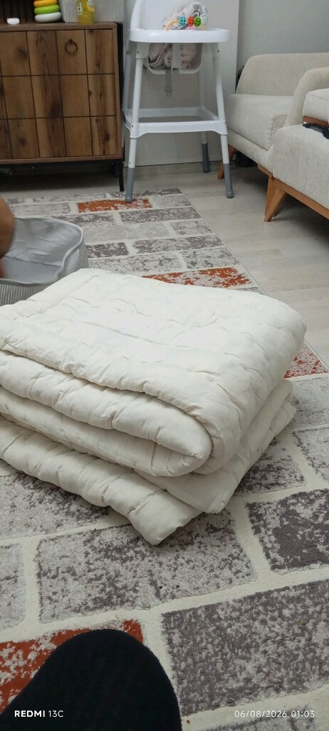 hiç kullanılmamış ince yün yorgan - 2