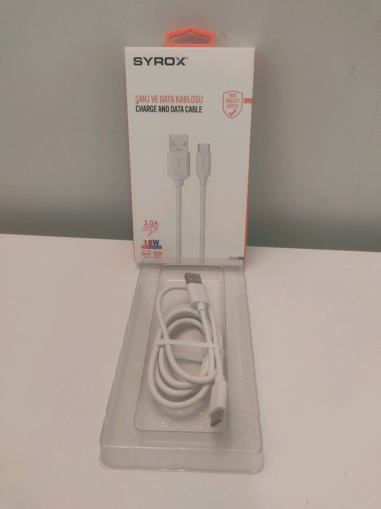 SYROX 3.0 18W Süper Hızlı Şarj Kablosu Type-CUSB~Type-C Orjinal - 2