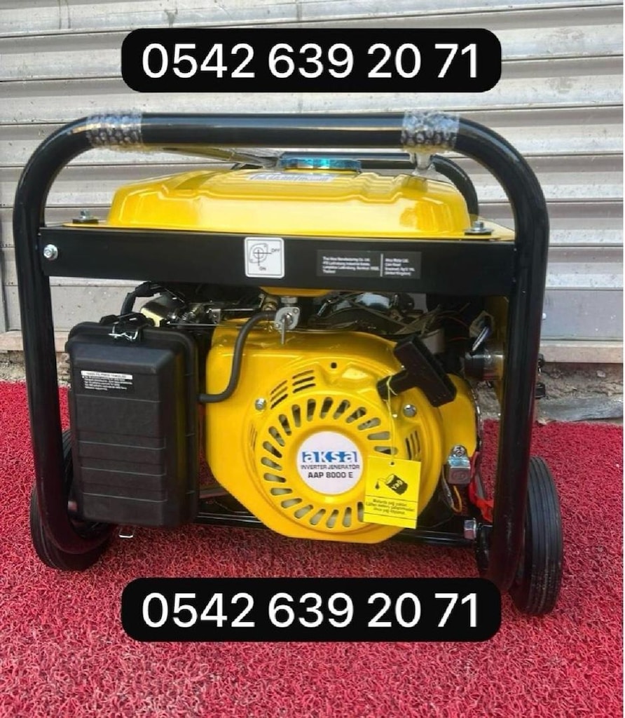 SIFIR AKSA 8KW TEKERLEKLİ OTOMATİK MARŞLI İPLİ BENZİNLİ JENERATÖR - 4