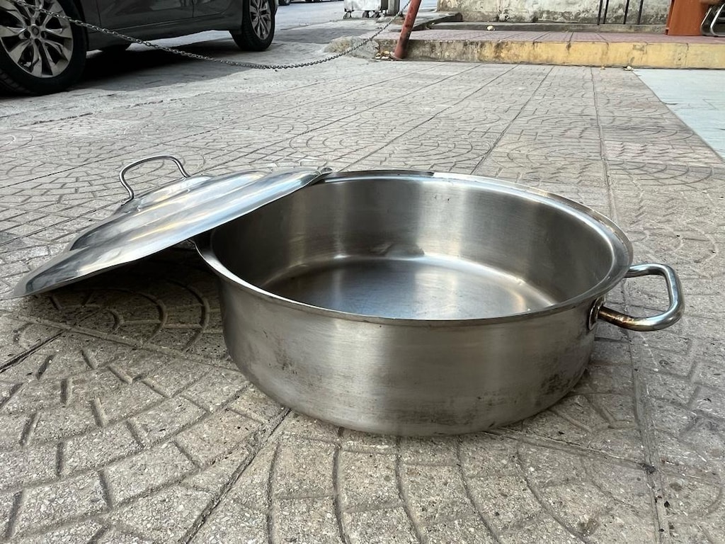 36 ve 40 cm Pilav Tenceresi Sanayi Tipi Pilav Tenceresi Yayvan - 2
